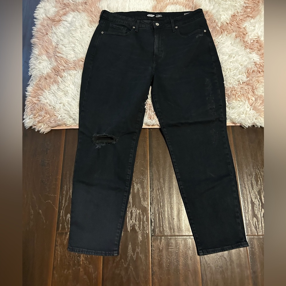 Old Navy OG Straight High Rise Distressed Jeans Plus Size 16